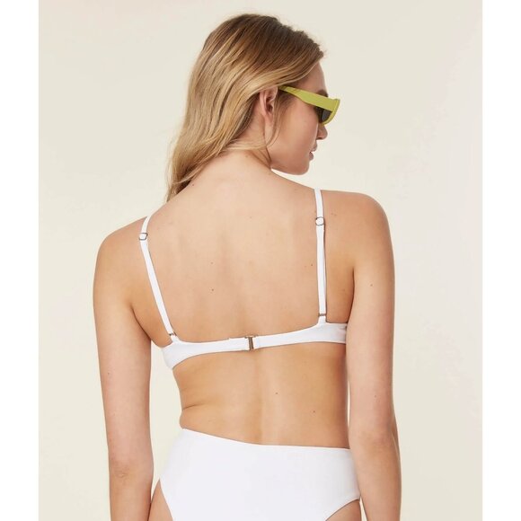 Andie Swim The Santorini Top White Eco Nylon Size XXL - Picture 8 of 8